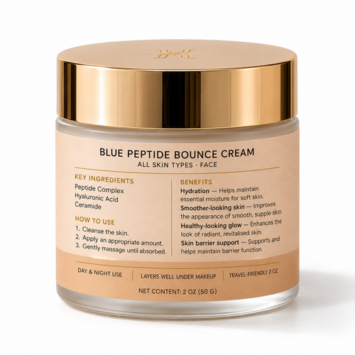 Blue Peptide Bounce Cream, back label