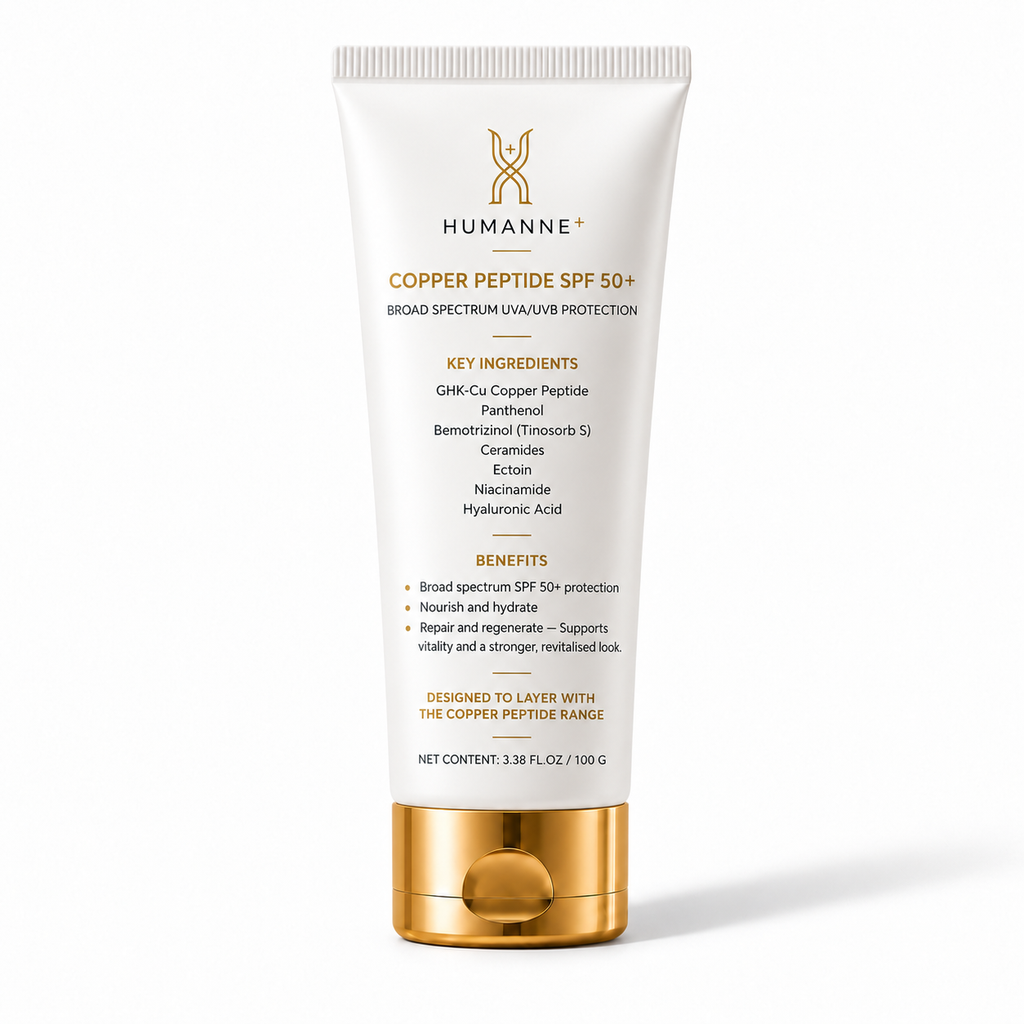 Copper Peptide SPF 50+, back label