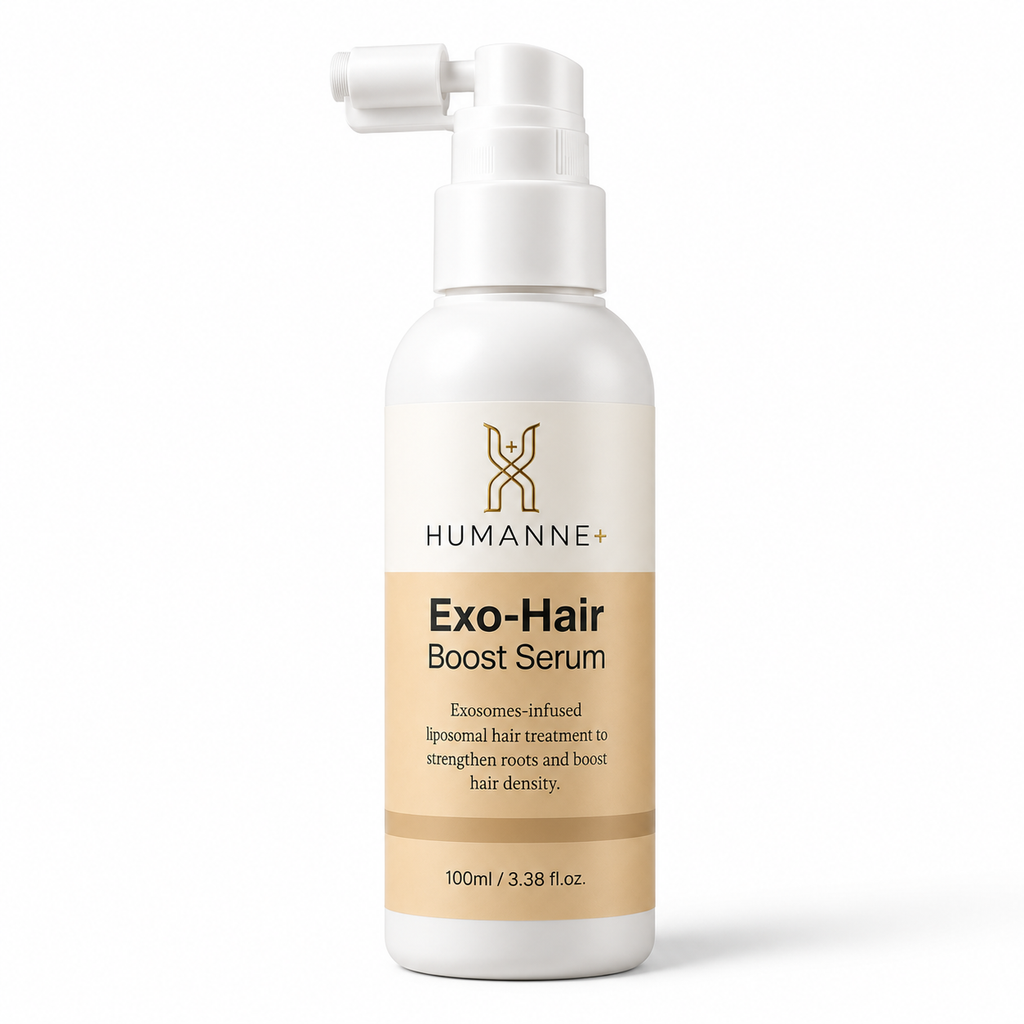 Exo-Hair Boost Serum, spray bottle with carton, front of pack