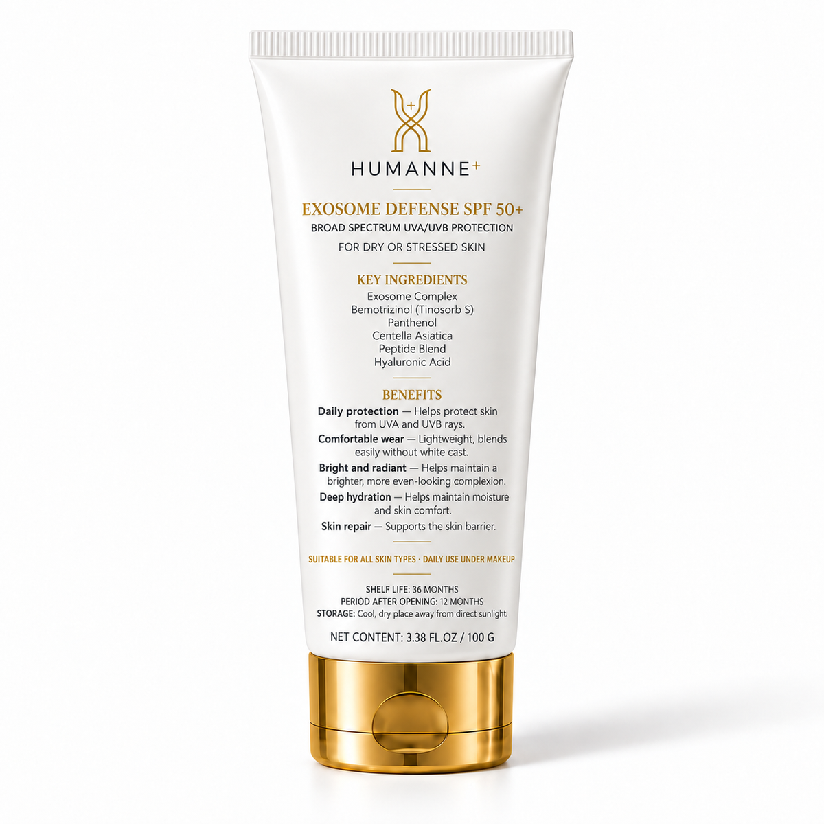 Exosome Defense SPF 50+, back label